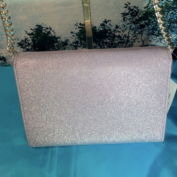 KATE SPADE NEW Tinsel Glitter Flap Crossbody Bag in Lilac Frost NWT - Picture 4 of 12